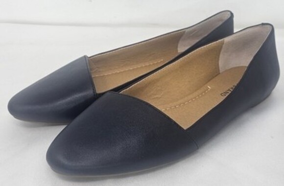 Lucky Brand Shoes - Lucky Brand Women's Archh Almond Toe Asymmetrical Ballet Flats Navy Size 9